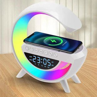 Настольная смарт лампа, ночник BT-3401 RGB Rainbow Light-Wireless Happy Light с Bluetooth колонкой + беспровод 200008152-200000311 фото