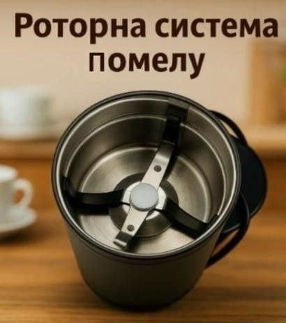 Электрическая кофемолка Rainberg RB-2206 роторная 600 Вт измельчитель для кофе, специй, орехов черная 200008386-200000525 фото