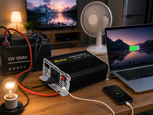 Перетворювач AC/DC RPI 1000W SU-KAM / Інвертор з вольтметром / Перетворювач напруги 12-220 В 200001003 фото