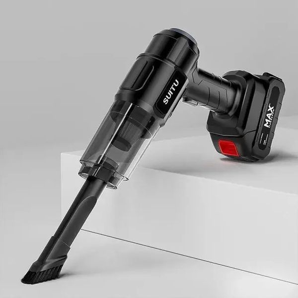 Пылесос автомобильный мощный беспроводной аккумуляторный, 4 насадок 200008382-200000521 фото