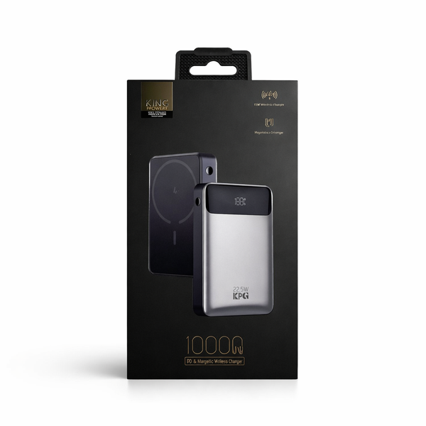 Повербанк King Power WPG-108 10000 мАг з бездротовою зарядкою MagSafe та швидкою зарядкою PD 22.5 Вт 200003507 фото