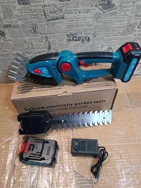 Аккумуляторные ножницы-кусторезы на 24V 3.0Ah с 2 насадками по уходу за садом 200000679 фото