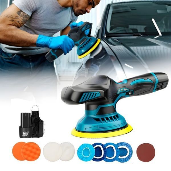 Полировальная машинка Waxing Polisher аккумуляторная с насадками 2 АКБ 200000676 фото