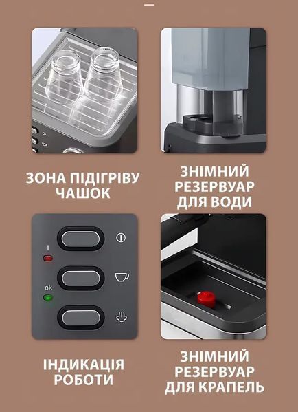 Кофеварка рожковая Zepline ZP-6861 &ndash; 2500 Вт, 15 Бар, капучинатор, резервуар 2 л 200003009 фото