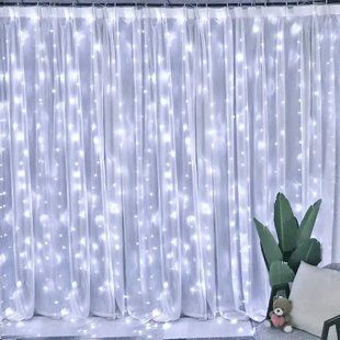 Гирлянда-штора светодиодная 160 LED 2х2 м работает от USB Белый 200007855 фото