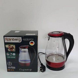 Электрический чайник Rainberg RB-914 стеклянный 2 л 1850 Вт 200001644 фото