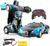 Машинка Трансформер Bugatti Size 18 см Robot Car синя з пультом 200002317С фото