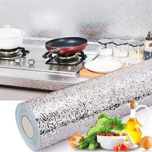 Универсальная самоклеящаяся нано-пленка для кухни (Алюминиевая фольга) 5м 200008074-200000272 фото