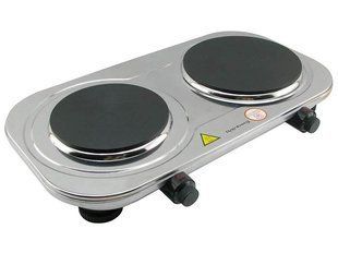 Плита электрическая Rainberg RB-007 настольная двухкомфорочная 3500 Вт + 5 режимов работы Серая 200000668 фото