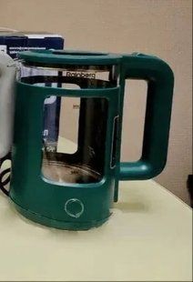 Дисковый прозрачный электрочайник Rainberg RB-2220 Стеклянный электрический чайник с подсветкой 2200W 200001640 фото