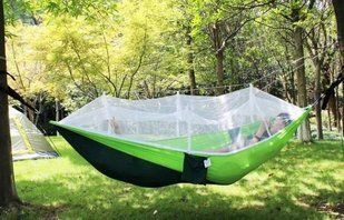 Туристический гамак с москитной сеткой UKC Hammock Net зеленый до 200 кг. 200003079 фото