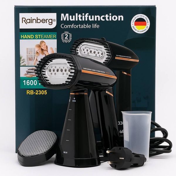 Відпарювач вертикальний для одягу Rainberg RB-2305 1600 Вт Пароочищувач для штор і постільної білизни 200000264 фото