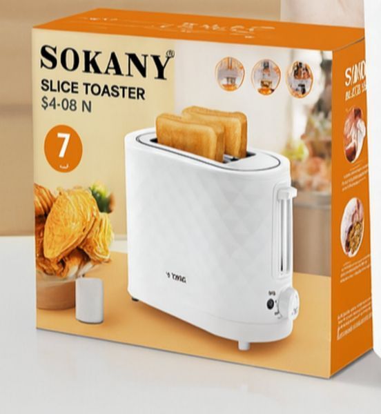 Тостер для 2 кусочка хлеба и 7 температурных режимов Sokany SK-08111 с режимом подогрева 750 Вт 200003072 фото