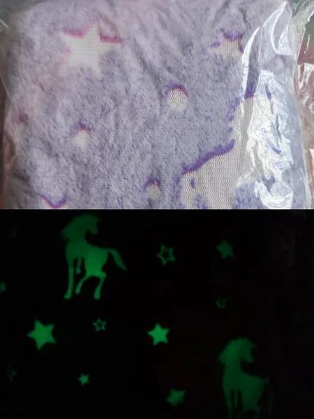 Детский плед покрывало светящийся в темноте Magic Blanket одеяло для детей из плюша EL-2184  200007756 фото