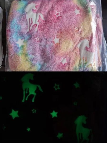 Детский плед покрывало светящийся в темноте Magic Blanket одеяло для детей из плюша EL-2184  200007756 фото