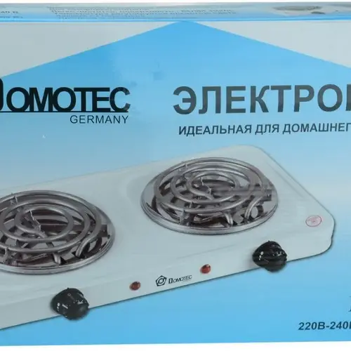 Электроплита спиральная Domotec HP-200 B, настольная электрическая плитка 200004752 фото