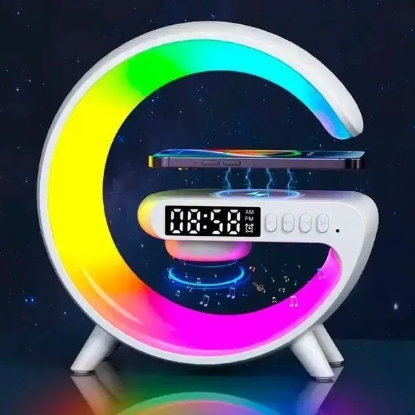 Лампа G11 Smart Light 3в1 з Bluetooth колонкою будильником та бездротовою зарядкою 200008174-200000331 фото