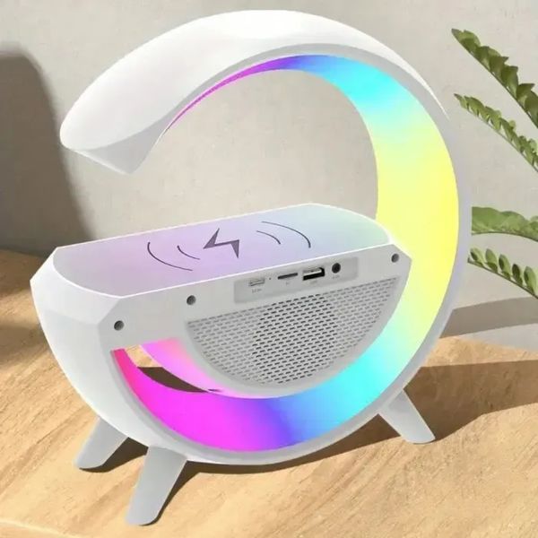 Лампа G11 Smart Light 3в1 з Bluetooth колонкою будильником та бездротовою зарядкою 200008174-200000331 фото